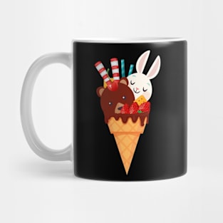 Ice cream bear bunny t shirt delicious Mug